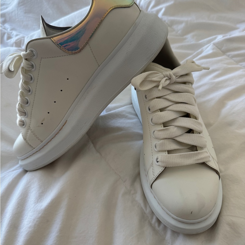 Alexander McQueen Women's Iridescent White Sneakers